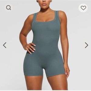 SKIMS Cotton Rib Onesie (Color: “Kyanite”)
